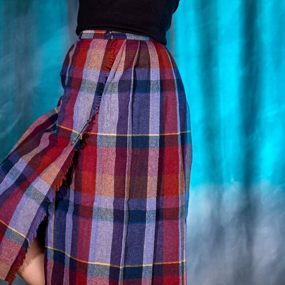 Vintage 60's SEARS BazaarPlaid Skirt - Picture 8 of 10